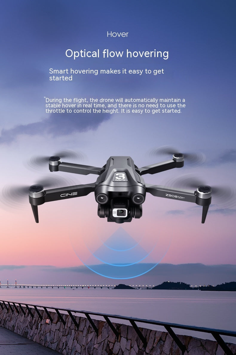 UAV med optisk flödespositionering och dubbelkamera