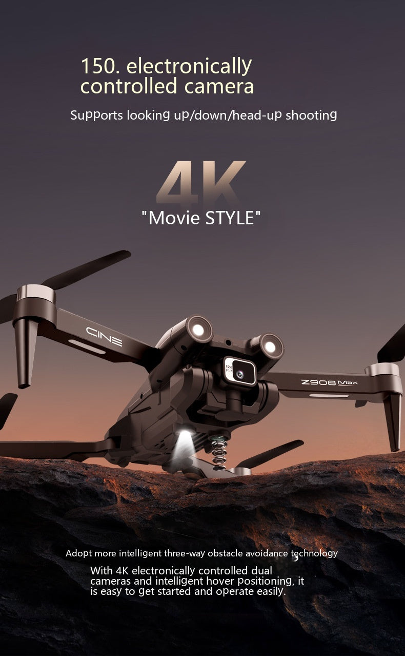 UAV med optisk flödespositionering och dubbelkamera