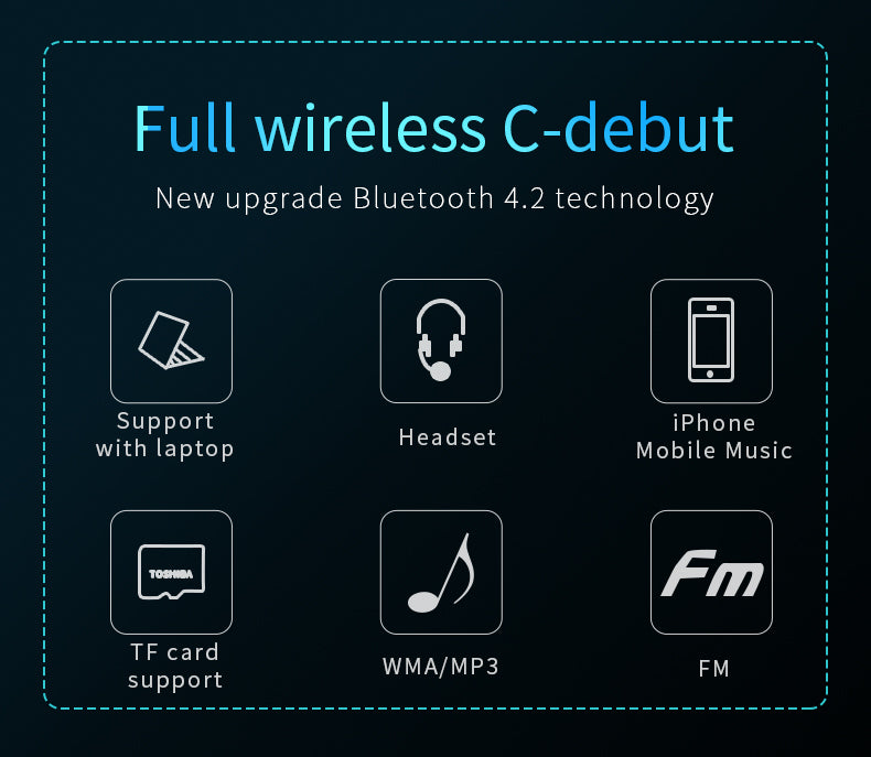 True wireless hörlurar TM061, BT5.0, öronsnäckor, gaming headset