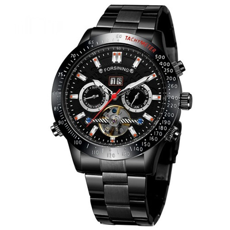 Multifunktionell Tourbillon Automatisk Mekanisk Klocka