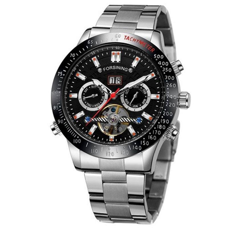 Multifunktionell Tourbillon Automatisk Mekanisk Klocka
