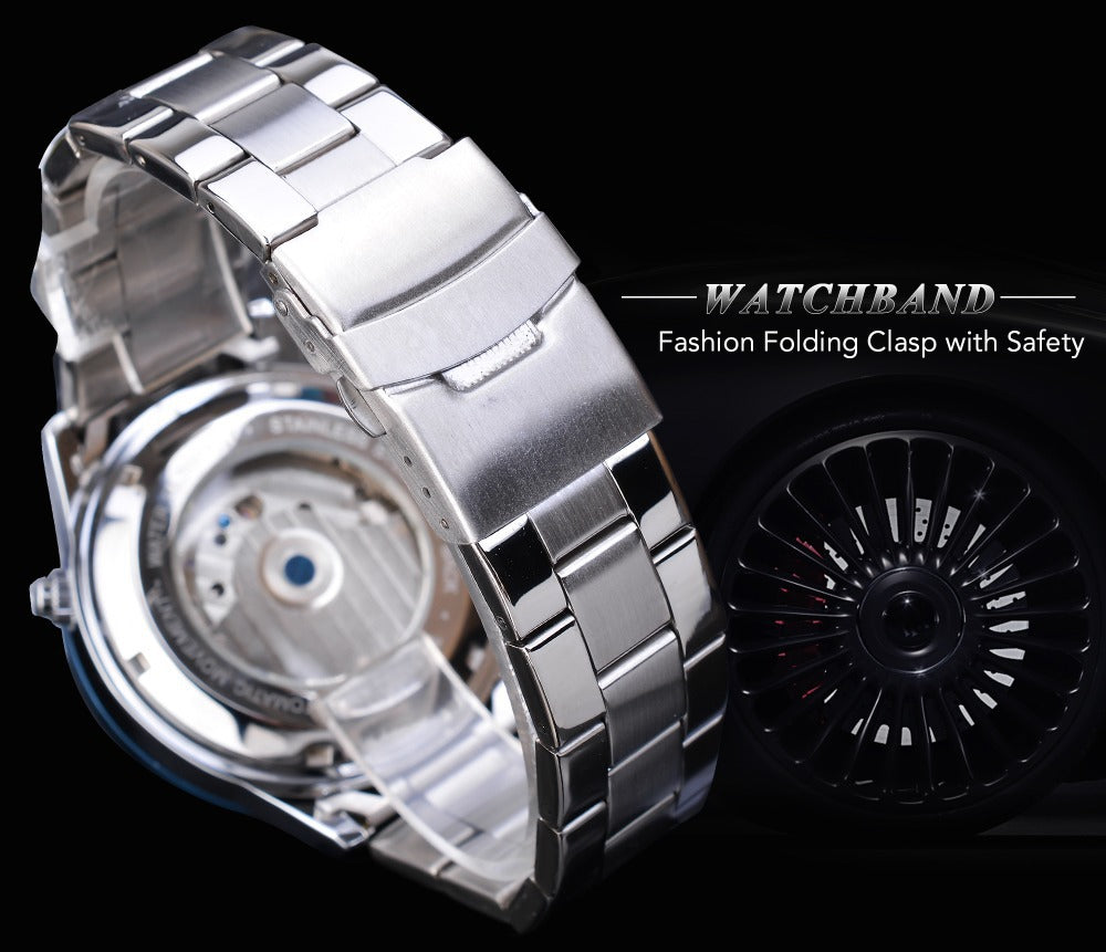 Multifunktionell Tourbillon Automatisk Mekanisk Klocka