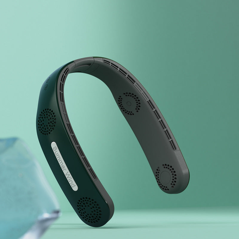Utomhus sport-USB-fällbar bladlös hängande halsfläkt