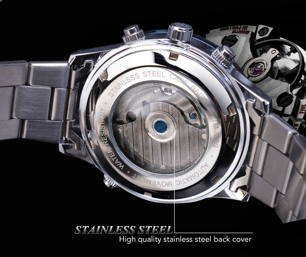 Multifunktionell Tourbillon Automatisk Mekanisk Klocka