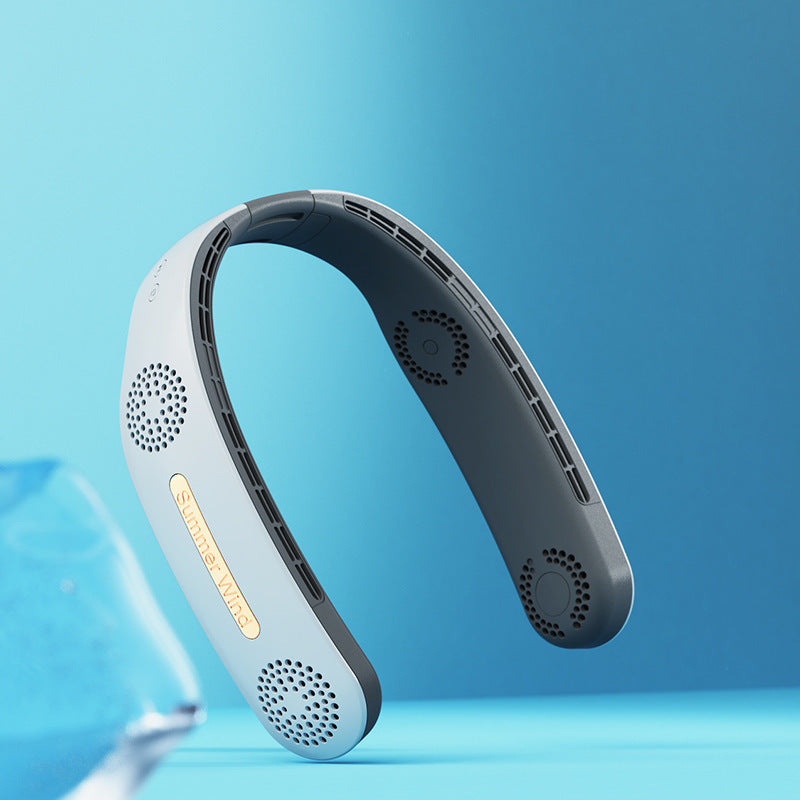 Utomhus sport-USB-fällbar bladlös hängande halsfläkt
