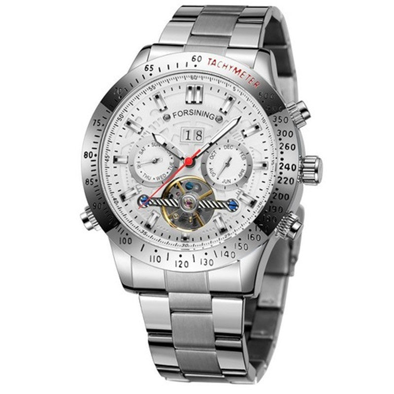 Multifunktionell Tourbillon Automatisk Mekanisk Klocka