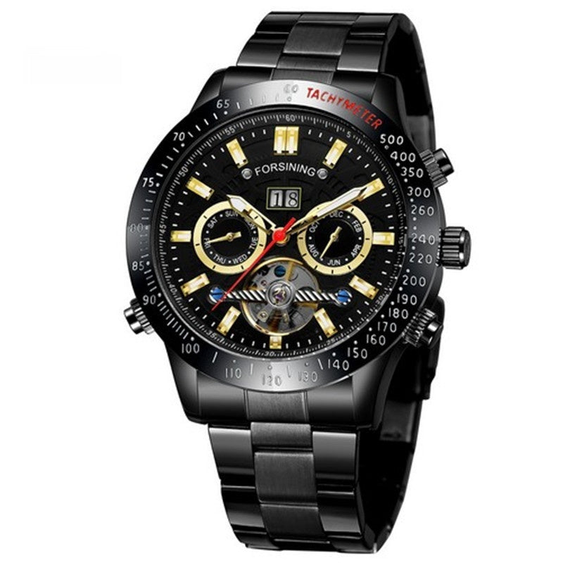 Multifunktionell Tourbillon Automatisk Mekanisk Klocka