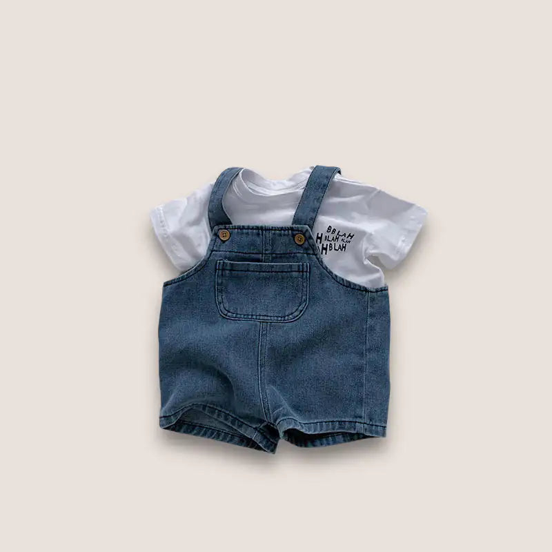 Barn T-shirt och Jeansoverall
