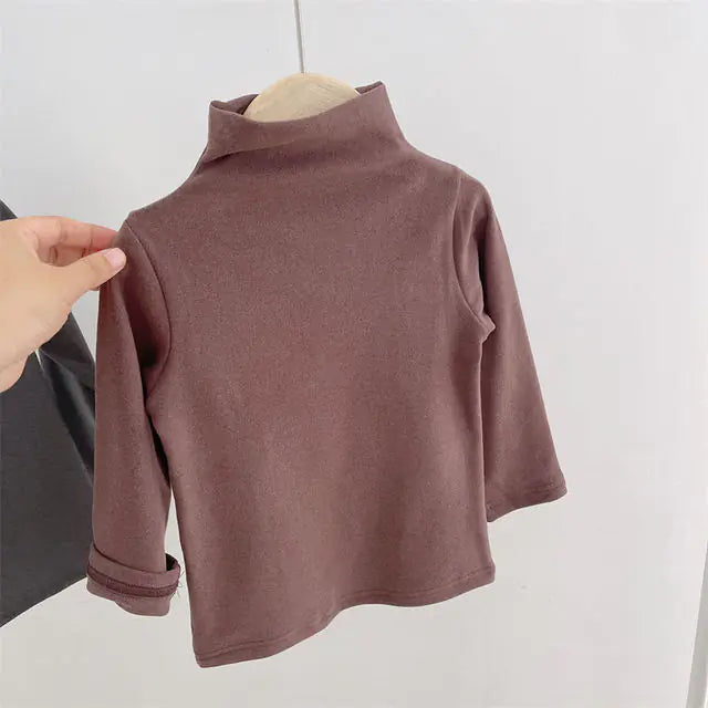 Pojkar och Flickor T-shirts Barn Toppar med Hög Hals