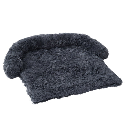 Lugnande hundbädd i fluffig plysch