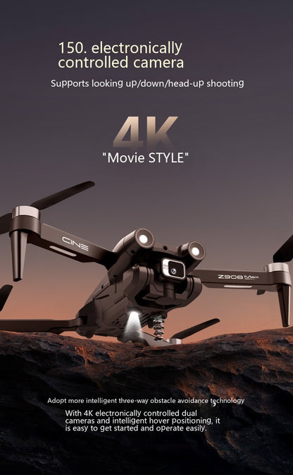 UAV med optisk flödespositionering och dubbelkamera