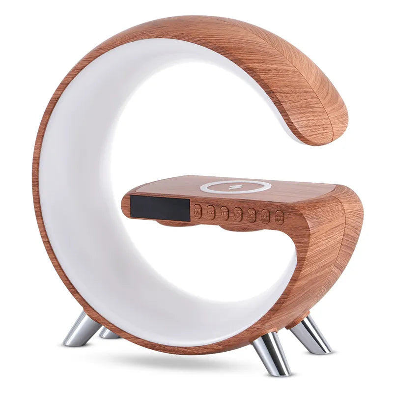 Ny Intelligent G-formad LED-lampa Bluetooth Speake Trådlös Laddare Atmosfär Lampa Appkontroll