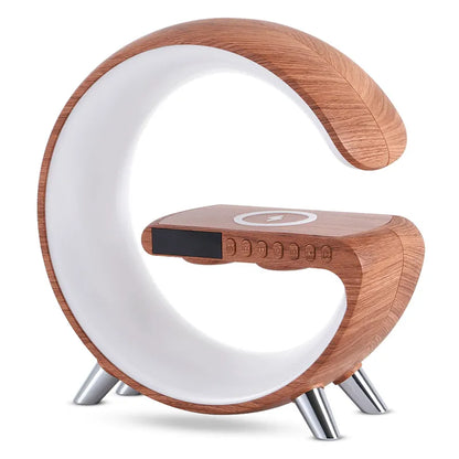 Ny Intelligent G-formad LED-lampa Bluetooth Speake Trådlös Laddare Atmosfär Lampa Appkontroll