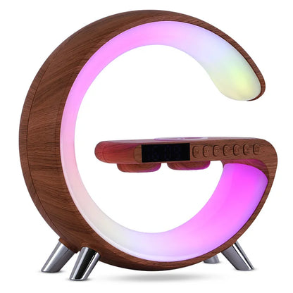 Ny Intelligent G-formad LED-lampa Bluetooth Speake Trådlös Laddare Atmosfär Lampa Appkontroll