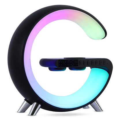 Ny Intelligent G-formad LED-lampa Bluetooth Speake Trådlös Laddare Atmosfär Lampa Appkontroll