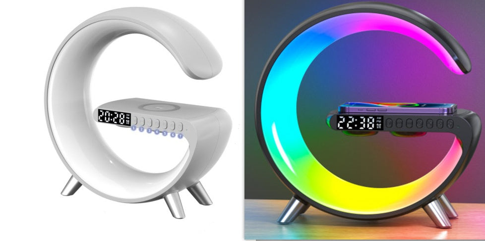 Ny Intelligent G-formad LED-lampa Bluetooth Speake Trådlös Laddare Atmosfär Lampa Appkontroll