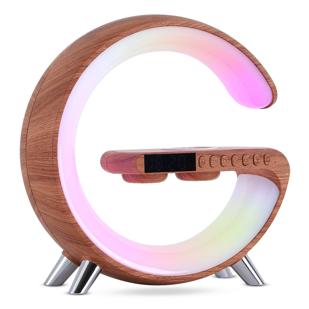 Ny Intelligent G-formad LED-lampa Bluetooth Speake Trådlös Laddare Atmosfär Lampa Appkontroll