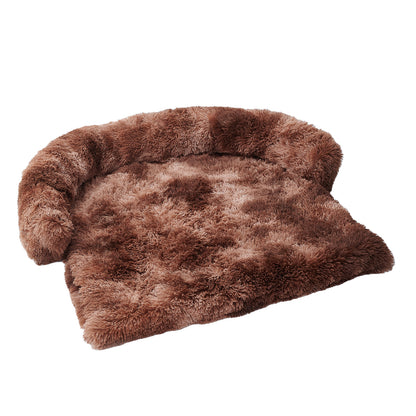 Lugnande hundbädd i fluffig plysch