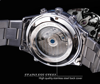 Multifunktionell Tourbillon Automatisk Mekanisk Klocka