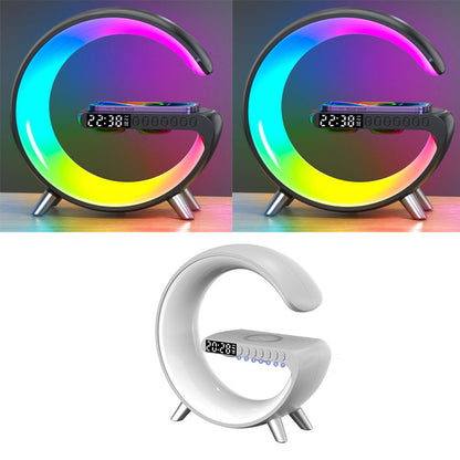 Ny Intelligent G-formad LED-lampa Bluetooth Speake Trådlös Laddare Atmosfär Lampa Appkontroll