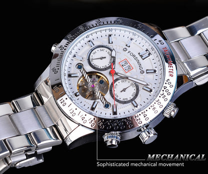 Multifunktionell Tourbillon Automatisk Mekanisk Klocka